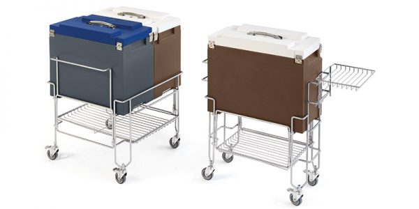 IFI Gelato CoolBox tubs dicht met kar - schuin